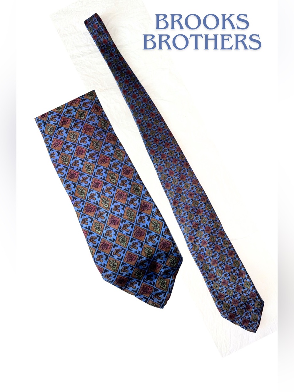 Vintage Brooks Brothers Makers 100% Silk Necktie  - Classic  Men’s‎ Tie